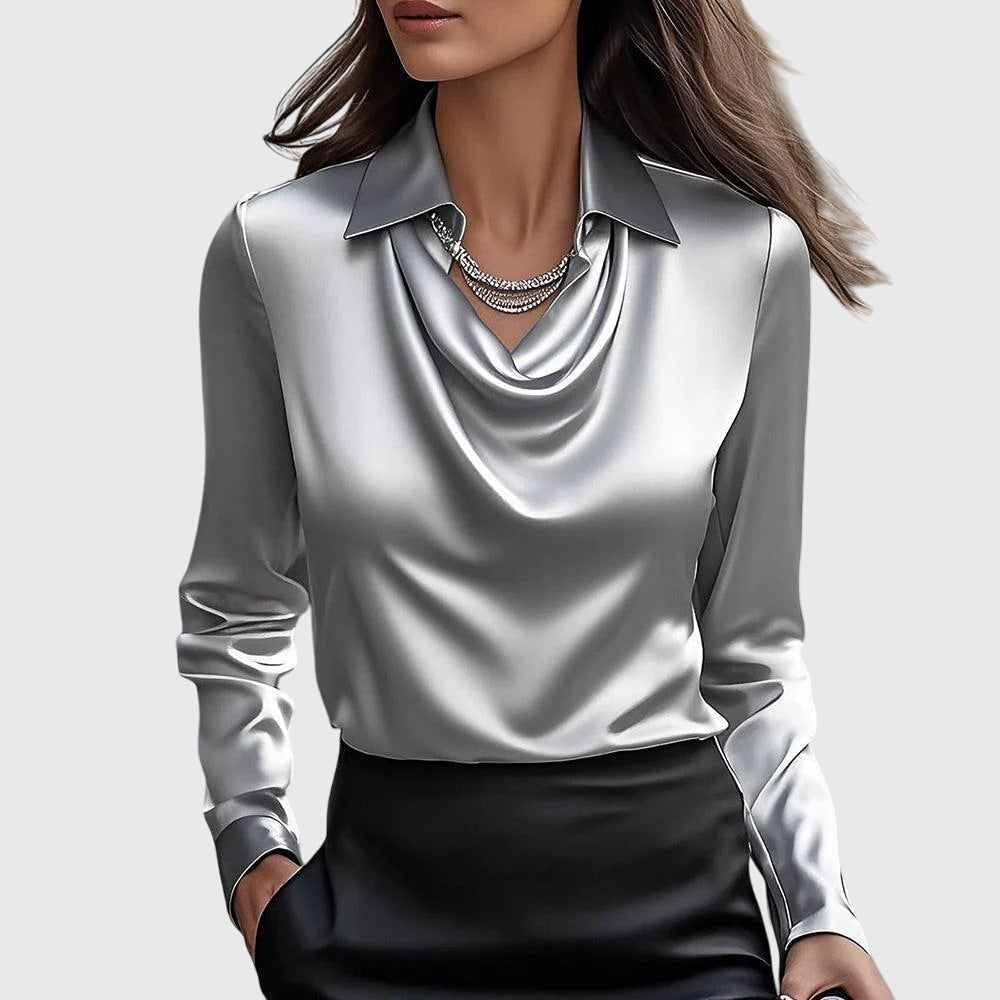 Alicia™ | Satijnen blouse