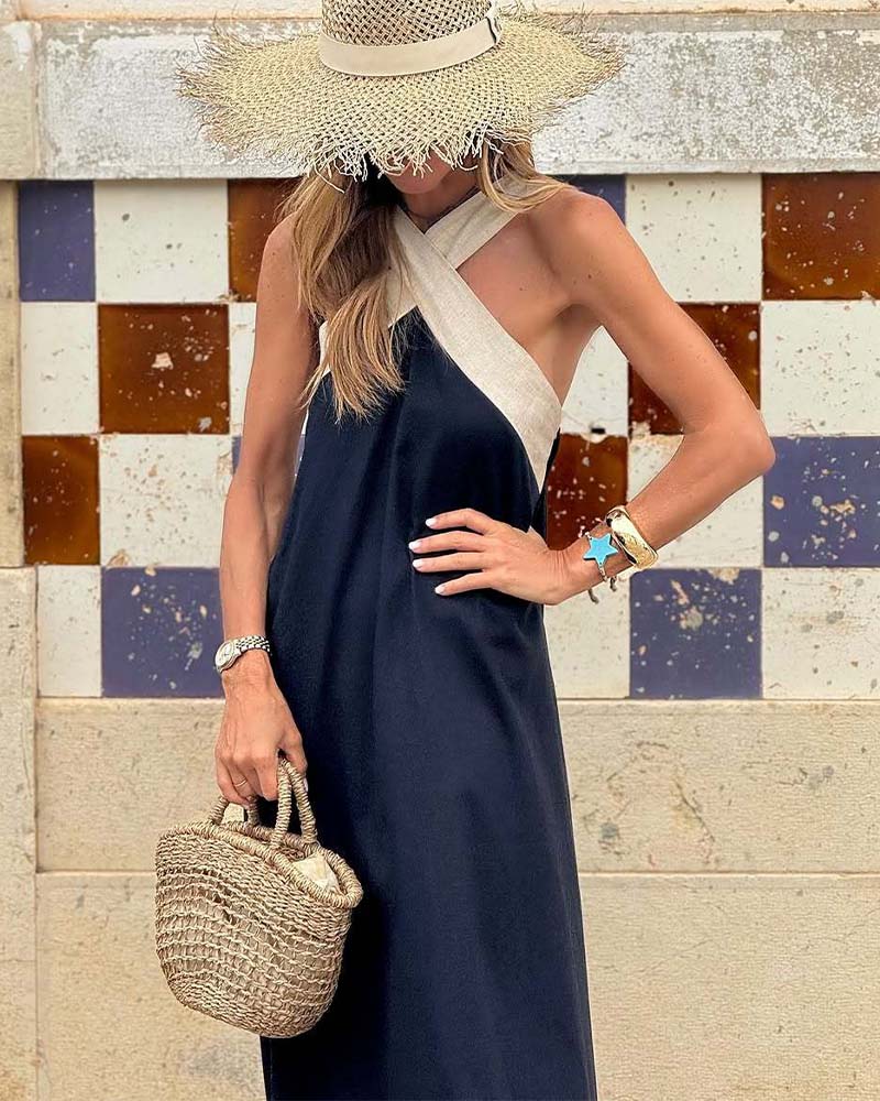 Elodie | Jurk met crossover-hals