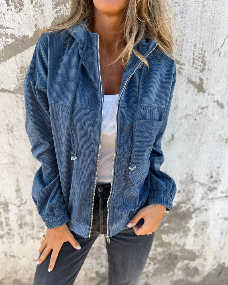 Yara™ | Corduroy jasje met rits