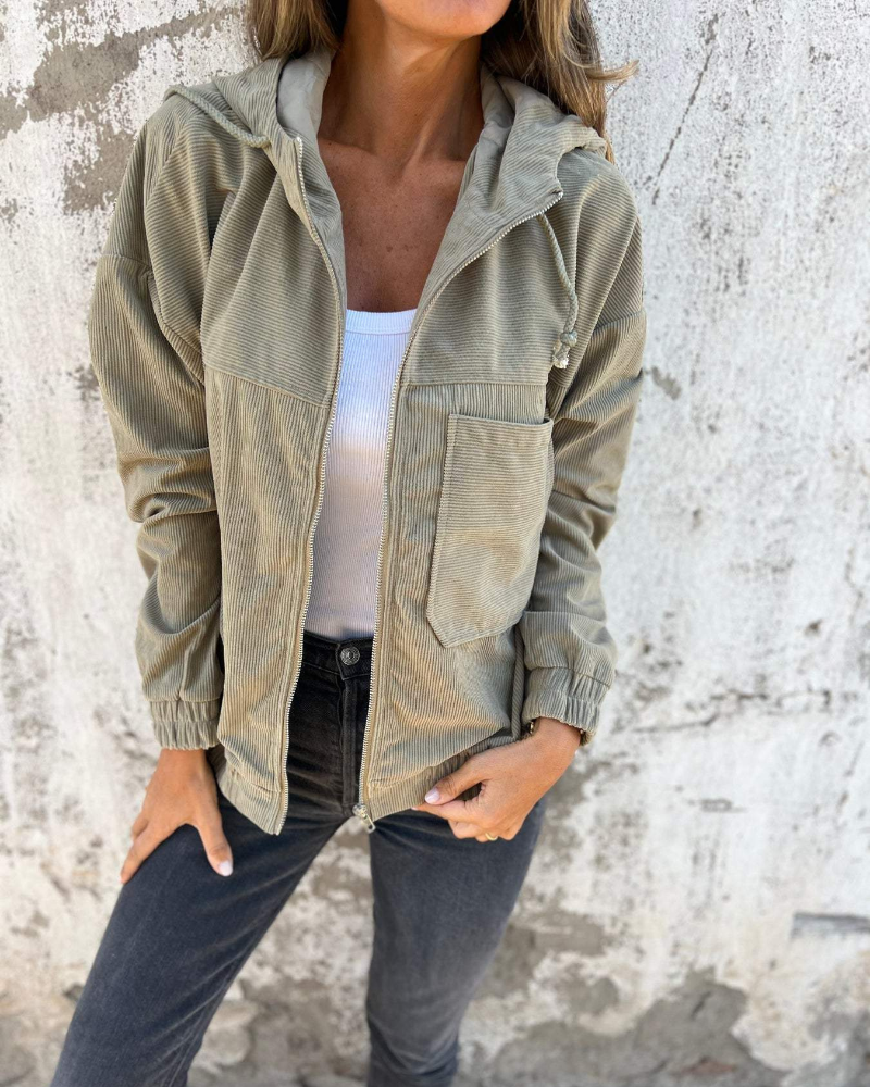 Yara™ | Corduroy jasje met rits
