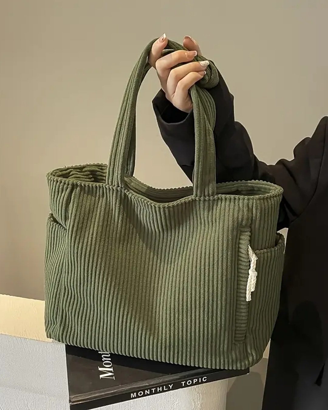 Mia™ | Geribbelde tas