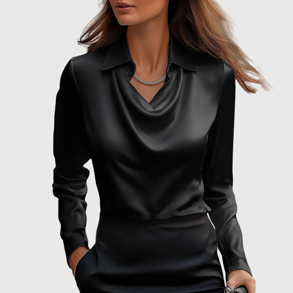 Alicia™ | Satijnen blouse