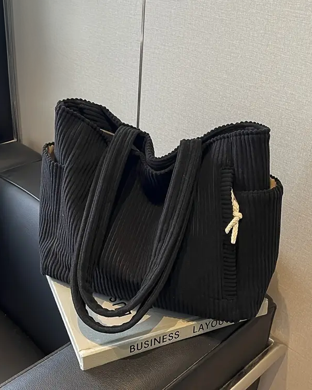 Mia™ | Geribbelde tas