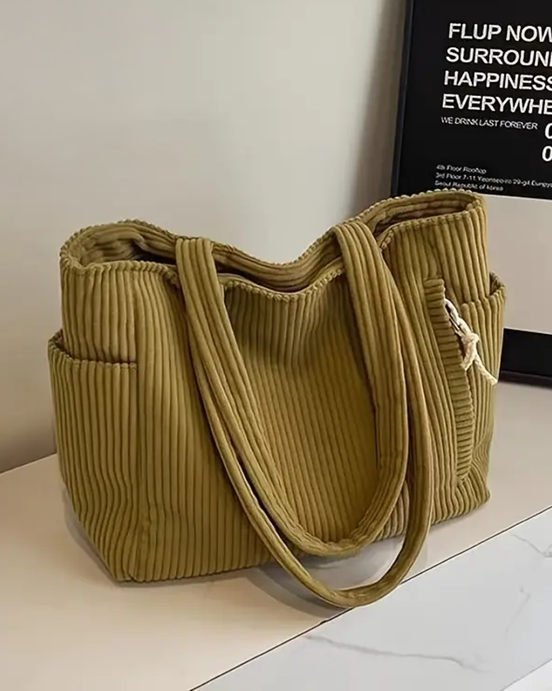 Mia™ | Geribbelde tas