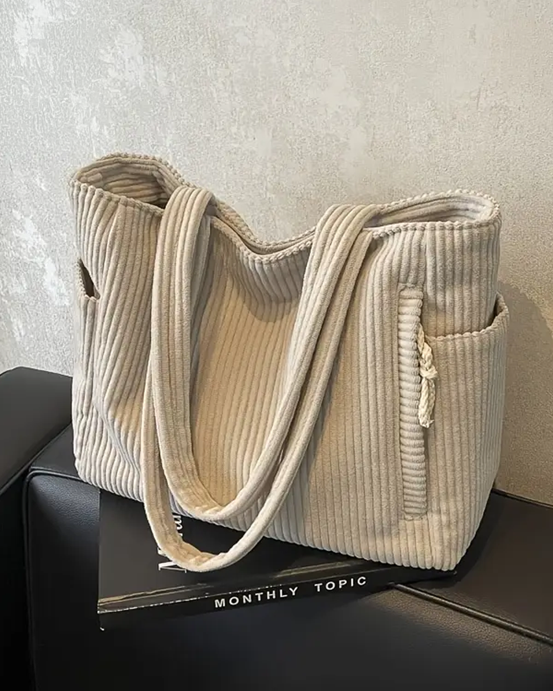 Mia™ | Geribbelde tas