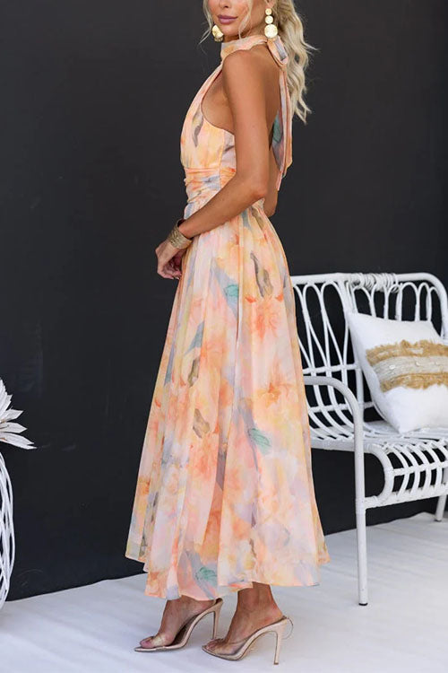 Nina | Weelderige maxi jurk