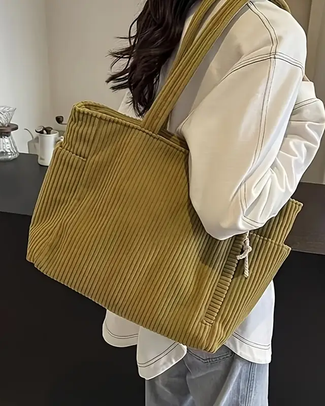 Mia™ | Geribbelde tas