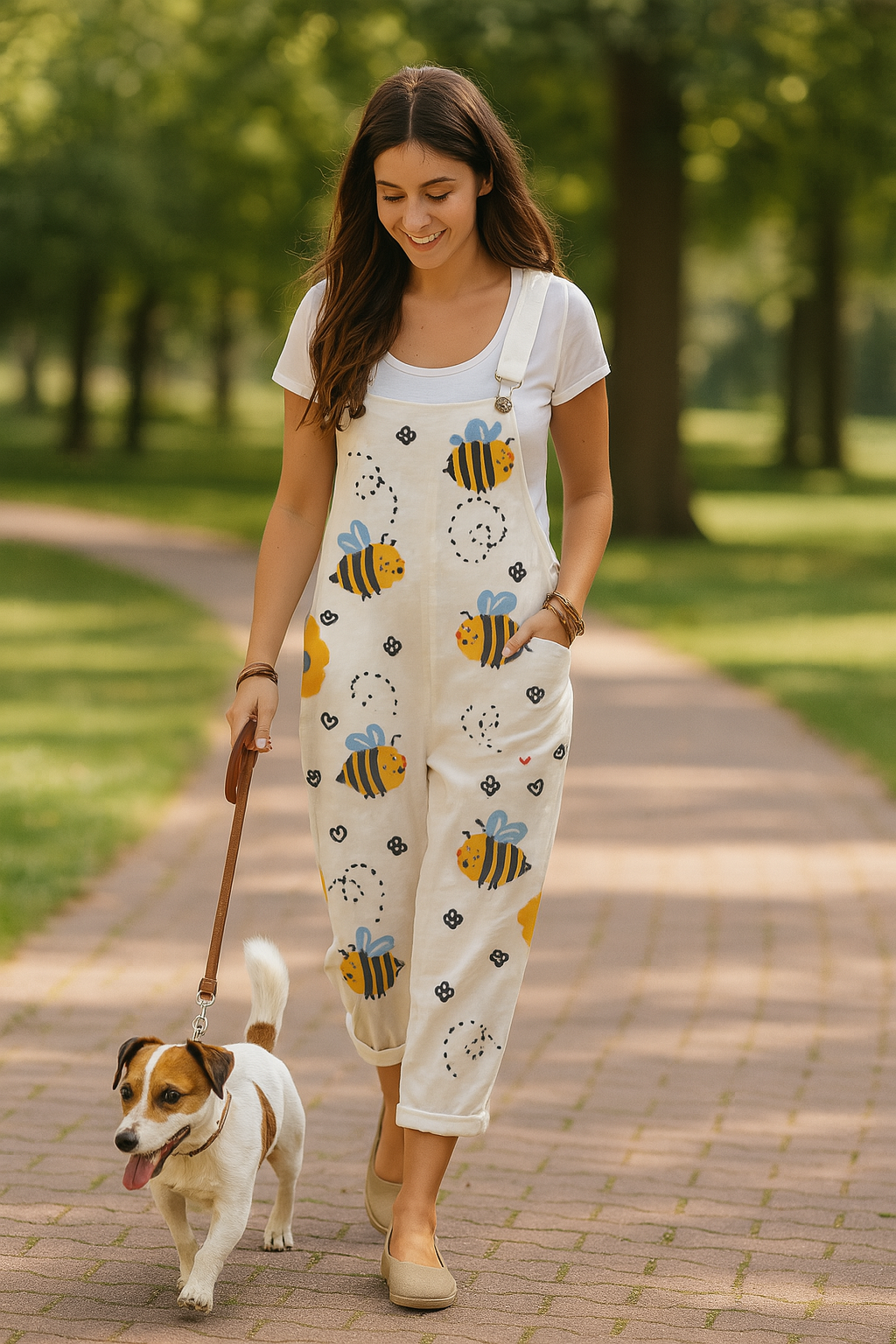 Lucy™ | Vintage jumpsuit met print