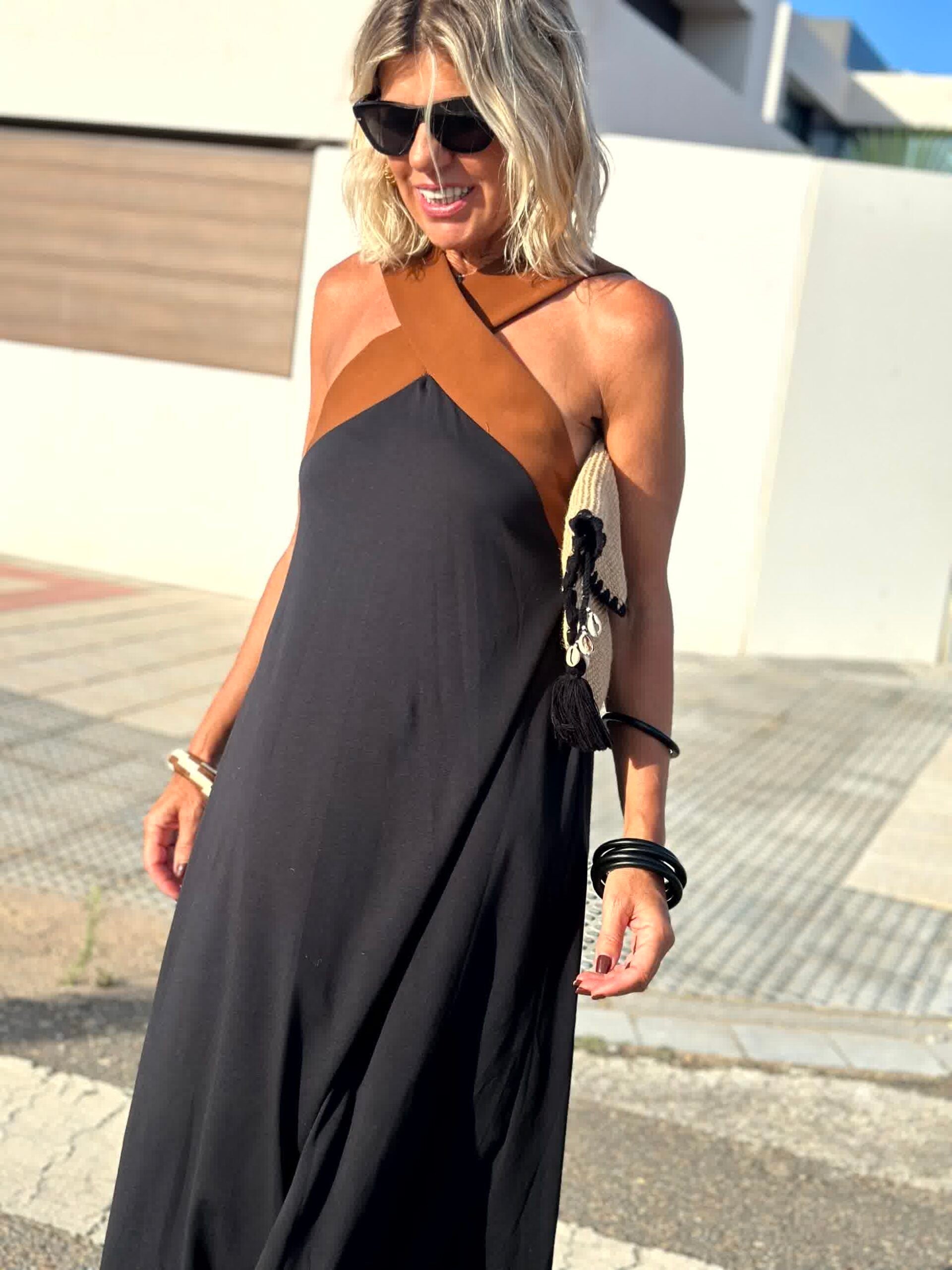 Elodie | Jurk met crossover-hals