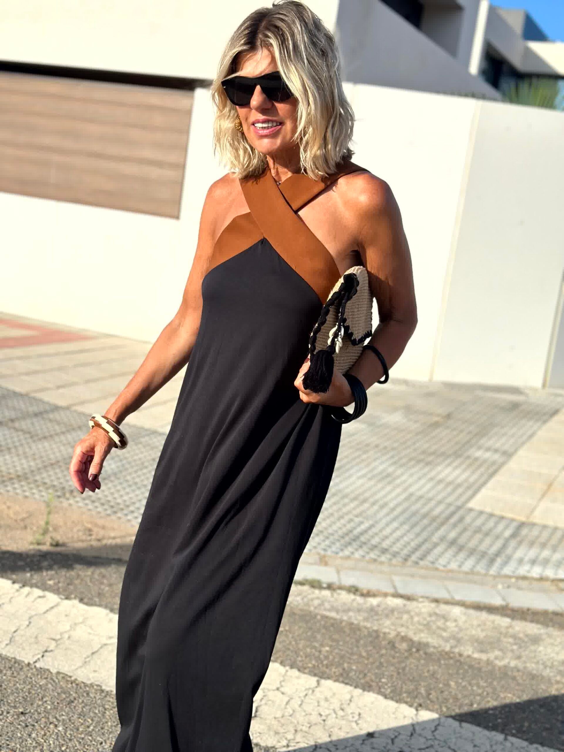 Elodie | Jurk met crossover-hals