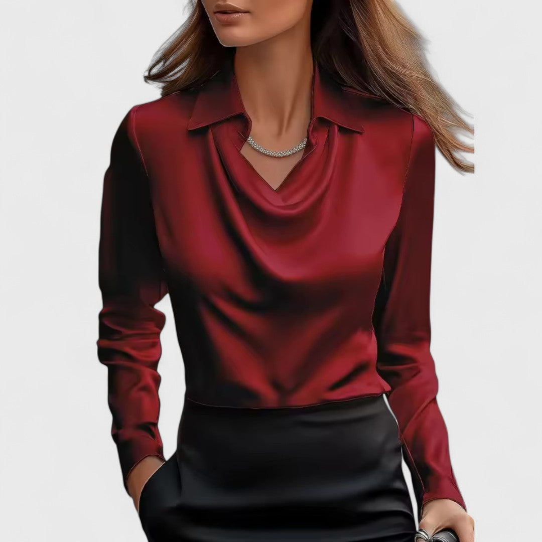 Alicia™ | Satijnen blouse