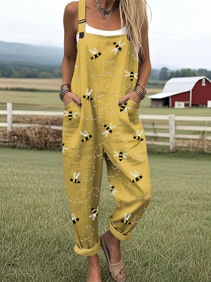 Lucy™ | Vintage jumpsuit met print