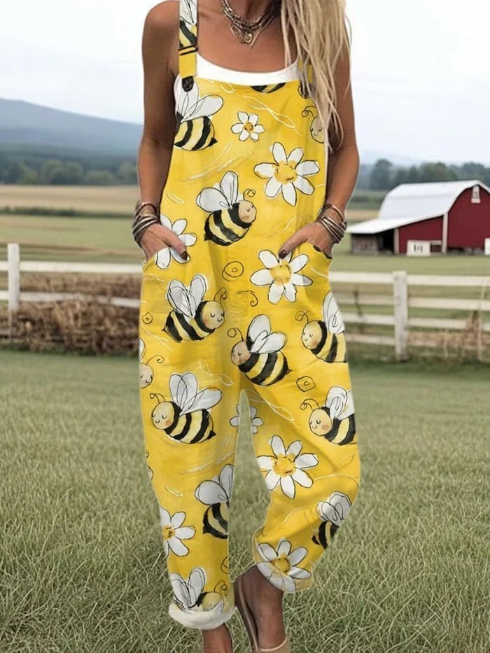 Lucy™ | Vintage jumpsuit met print