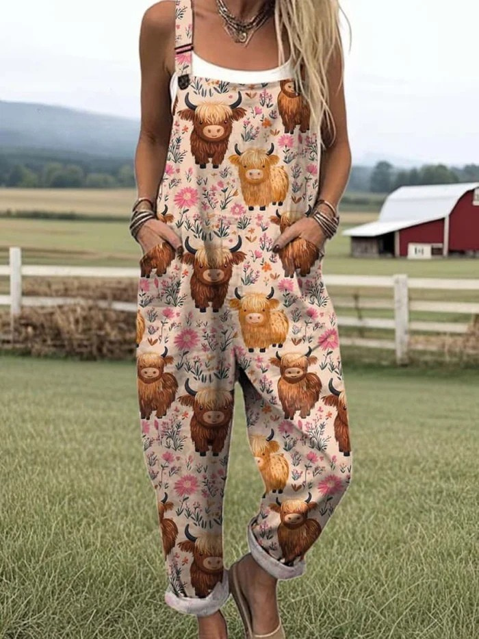 Lucy™ | Vintage jumpsuit met print