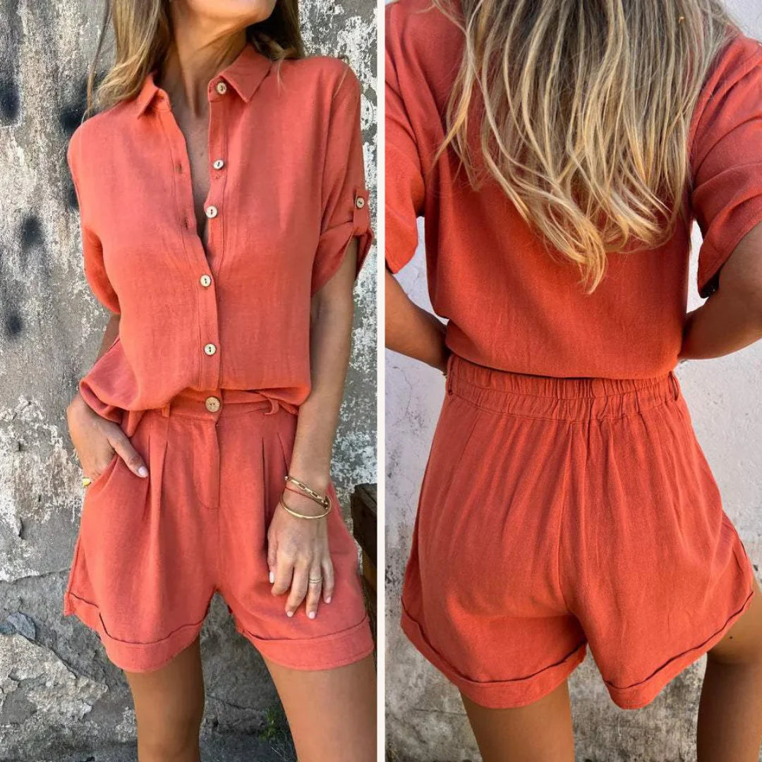 Lanie™ | Linnen zomer setje