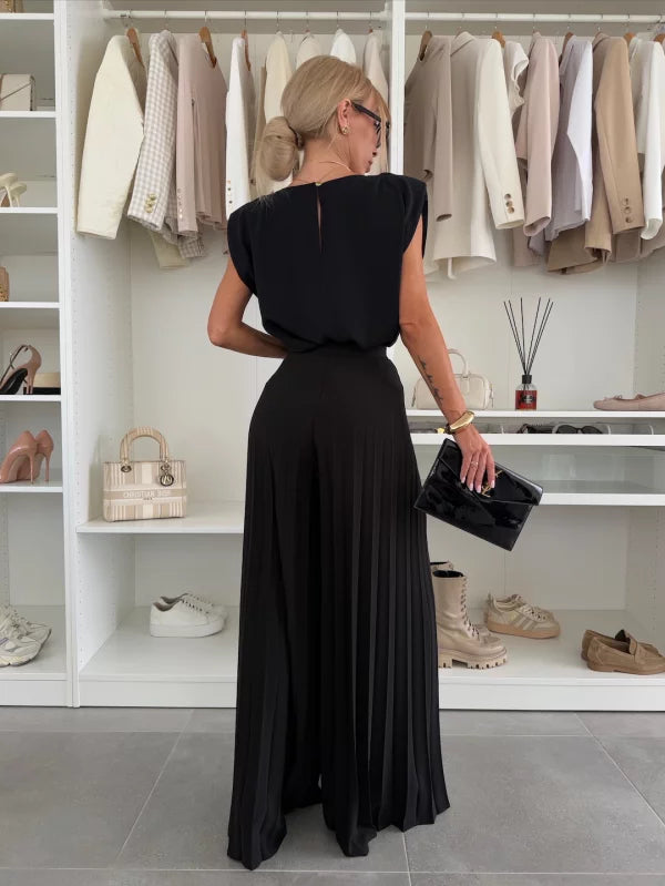 Elize™ | Elegante set met geplooide plissébroek