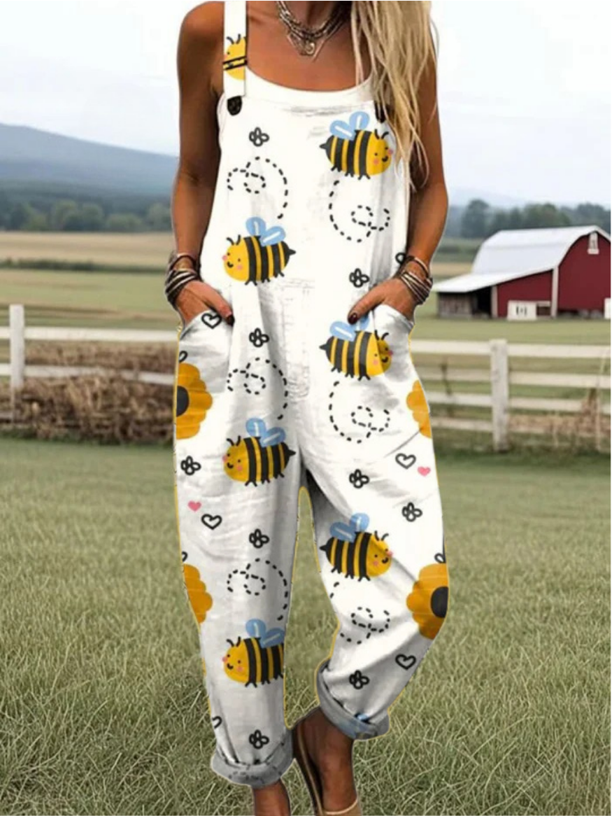 Lucy™ | Vintage jumpsuit met print
